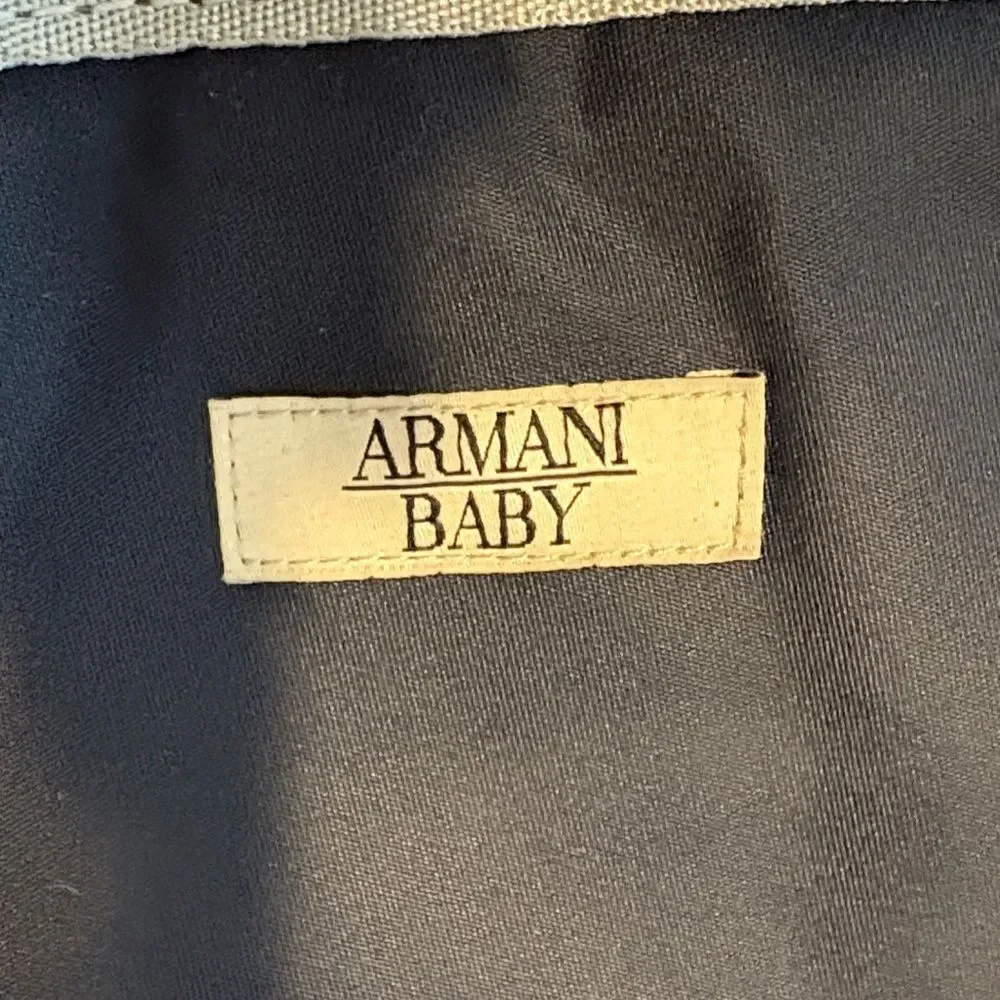 Armani Emporio Navy Blue Designer Baby Diaper Weekender Messenger Bag Set